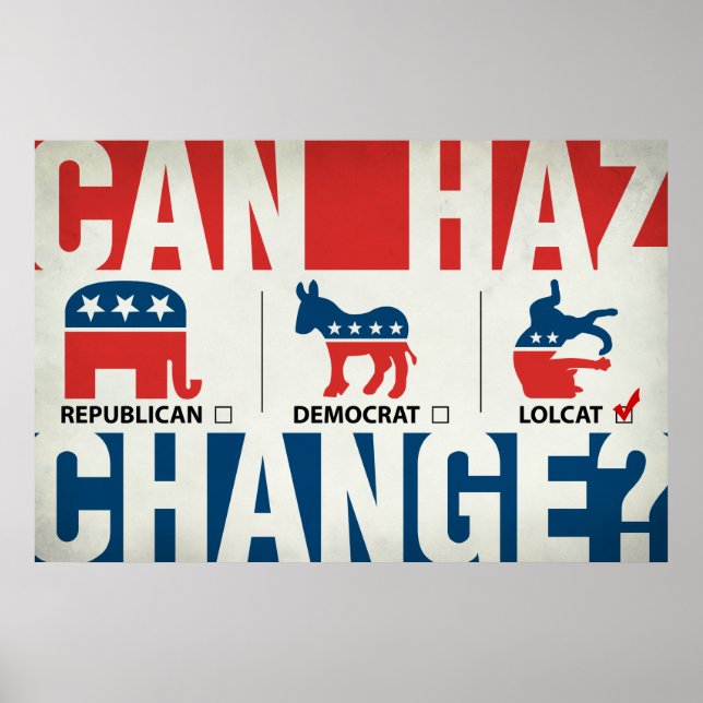 Republikaner, Demokrat, LolCat Poster (Vorne)
