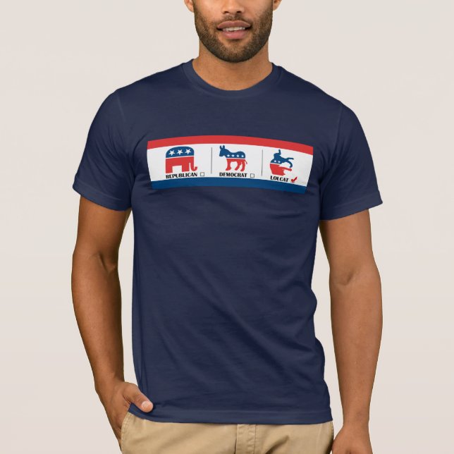 Republikaner, Demokrat, LolCat. T-Shirt (Vorderseite)
