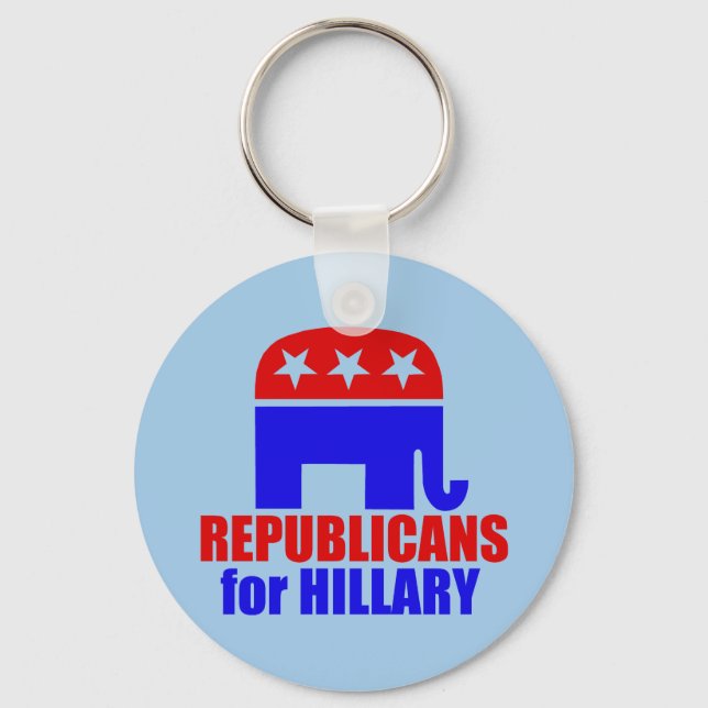 Republikaner Elephant für Hillary Clinton Schlüsselanhänger (Vorderseite)