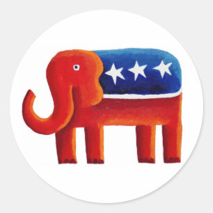 Republikaner Elephant Runder Aufkleber
