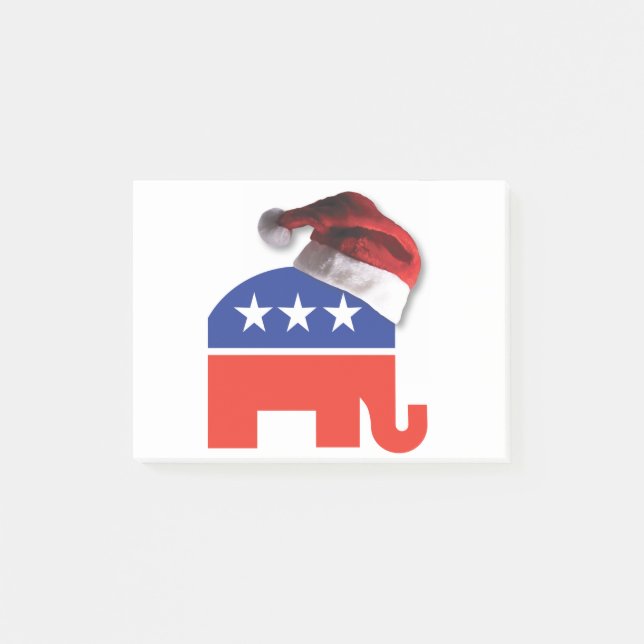 Republikaner-Elephant-XMAS Post-it Klebezettel (Vorderseite)