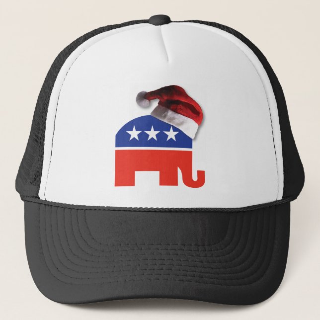 Republikaner-Elephant-XMAS Truckerkappe (Vorderseite)