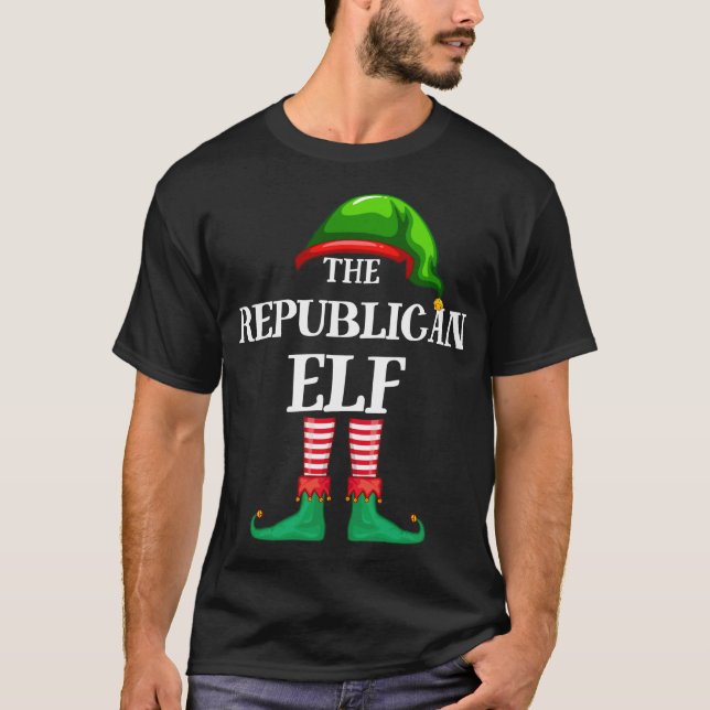 Republikaner Elf Matching Familie Weihnachten Paja T-Shirt (Vorderseite)