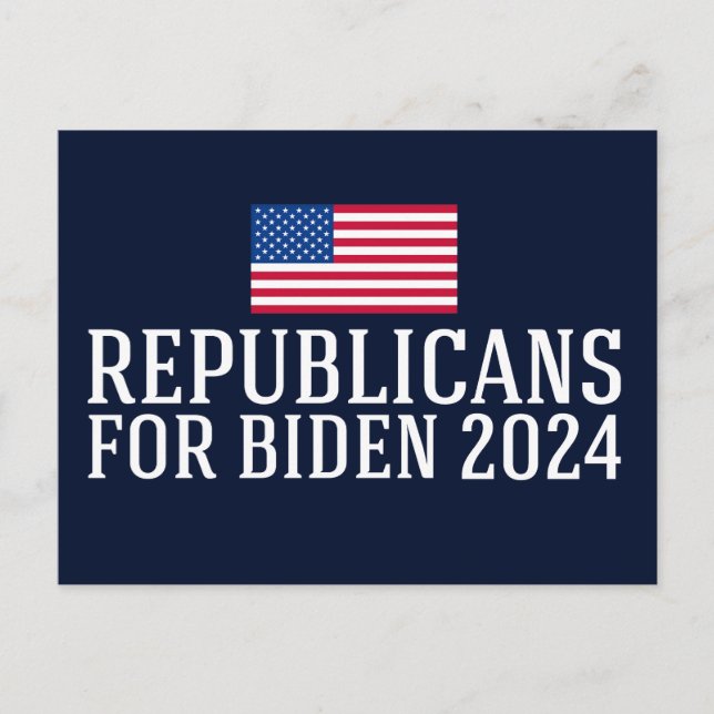 Republikaner für Biden 2024 Postkarte (Vorderseite)