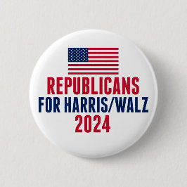Republikaner für die amerikanische Flagge Harris W Button