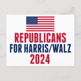 Republikaner für die amerikanische Flagge Harris W Postkarte