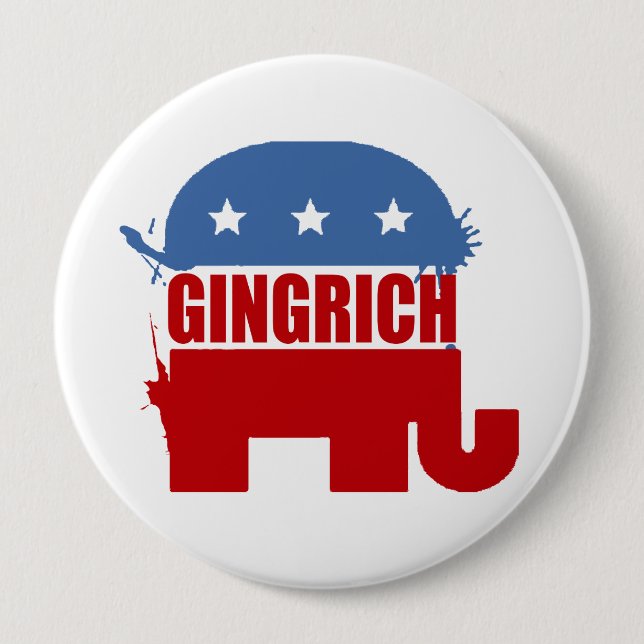Republikaner für Gingrich Button (Vorderseite)