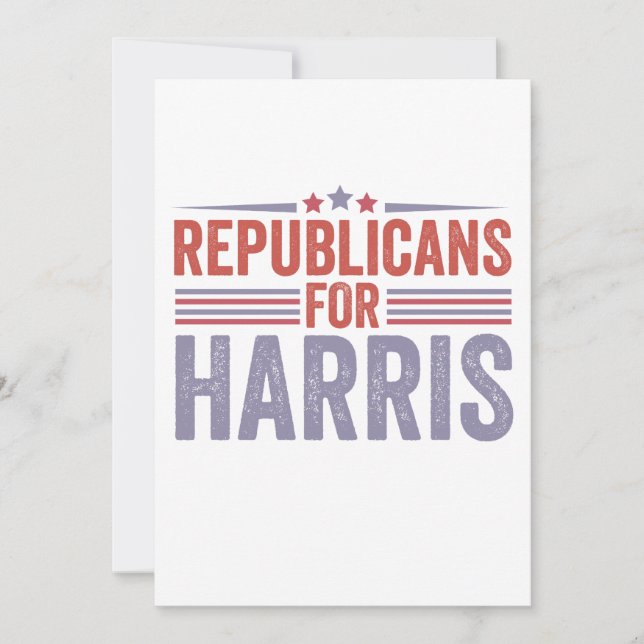 Republikaner für Harris-Wahlen 2024 Feiertagskarte (Vorderseite)
