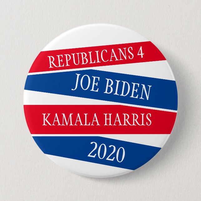 Republikaner für Joe Biden und Kamala Harris 2020  Button (Vorderseite)
