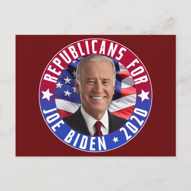 Republikaner für Joe Biden US-Präsident Foto 2020 Postkarte (Vorderseite)