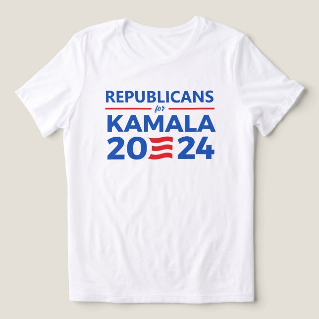 Republikaner für Kamala 2024 Tri-Blend Shirt (Design Vorderseite)