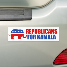 Republikaner für Kamala Harris Elephant Autoaufkleber
