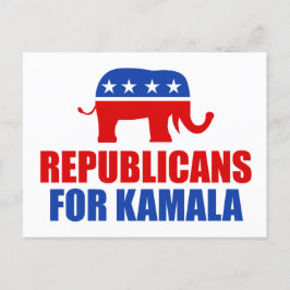 Republikaner für Kamala Harris Elephant Postkarte