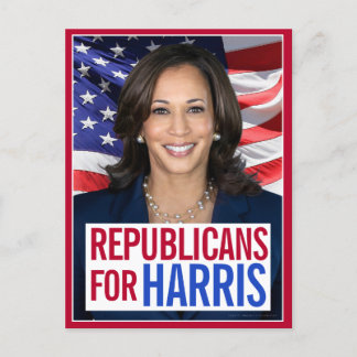 Republikaner für Kamala Harris Präsident Foto 2024 Postkarte
