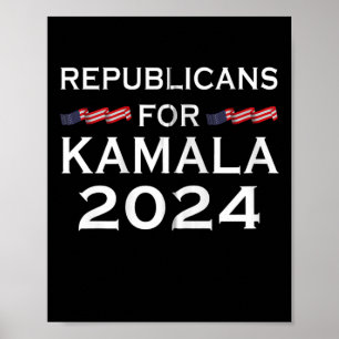 Republikaner für Kamala Harris W Waltz 2024 Zip Ho Poster