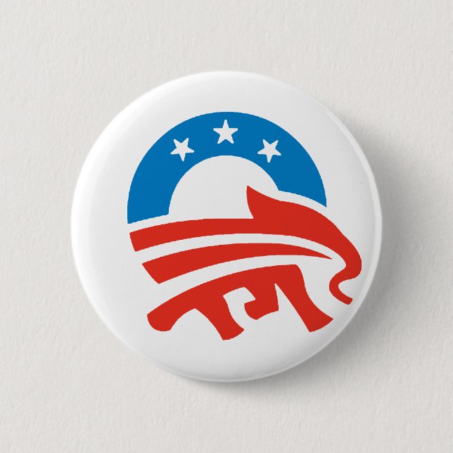 Republikaner für Obama Button (Vorderseite)