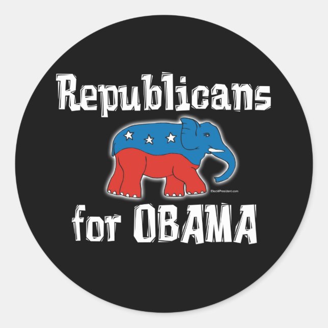 Republikaner für Obama Stickers (Vorderseite)