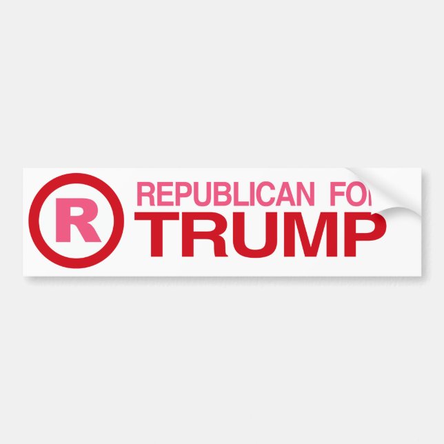 Republikaner für Trump 2016 - Bumper -.png Autoaufkleber (Vorne)