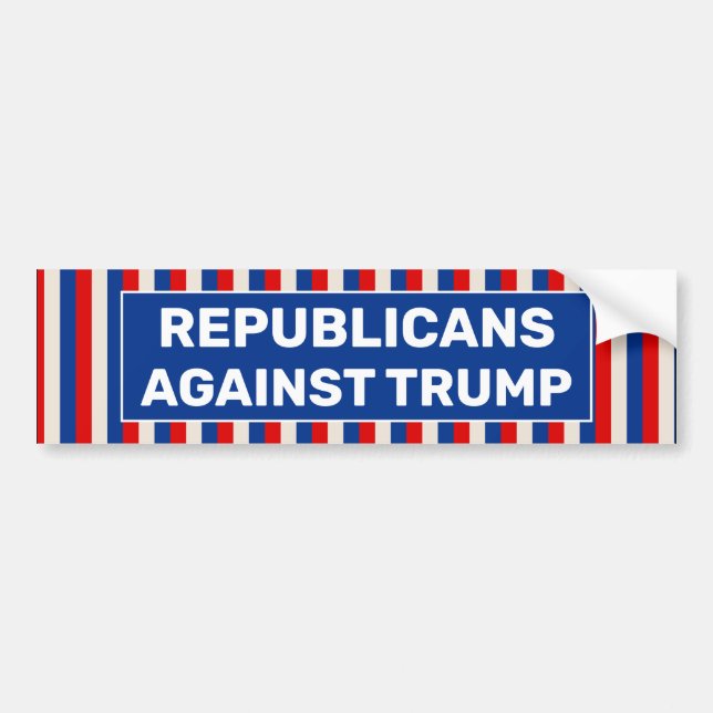 🎩 Republikaner gegen Trump Autoaufkleber (Vorne)