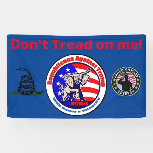 Republikaner gegen Trump Banner 3'x5' (Horizontal)