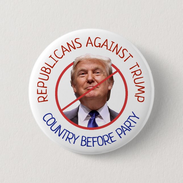 Republikaner gegen Trumpf, Land vor Party Button (Vorderseite)