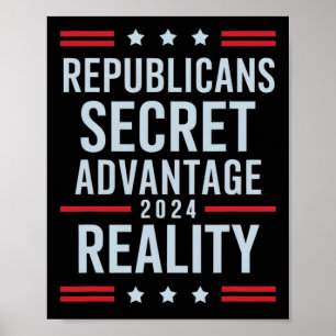 Republikaner geheimer Vorteil Realität 2025 Poster
