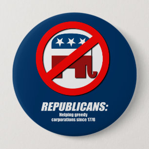 Republikaner - helfende Greedy Corporations Button
