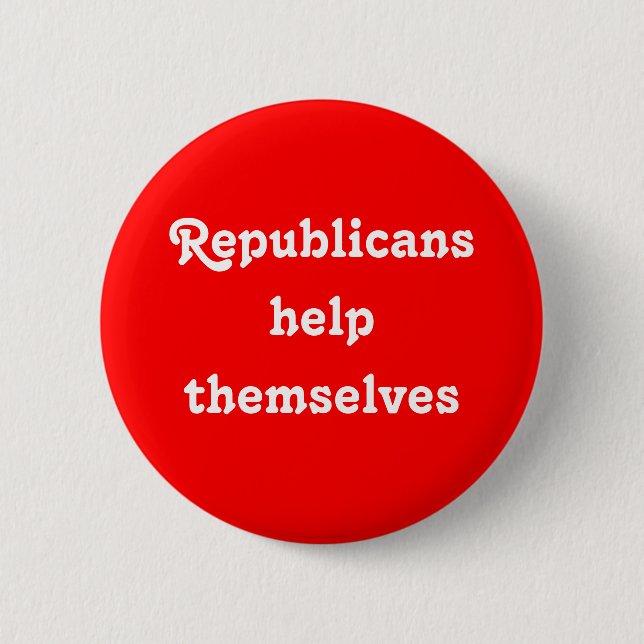 "Republikaner-Hilfe selbst" knöpfen Button (Vorderseite)