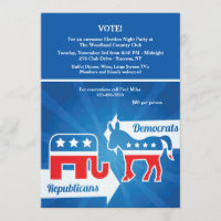 Republikaner und Demokrat-Wahl-Party Invitatio