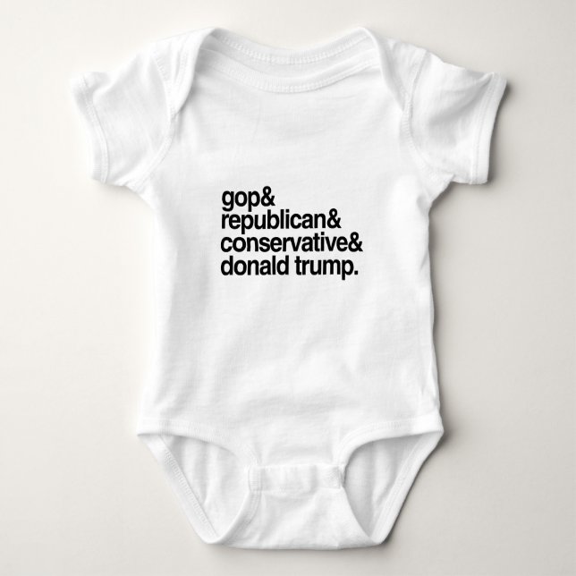 Republikaner und Konservativer und Donald Trump Baby Strampler (Vorderseite)
