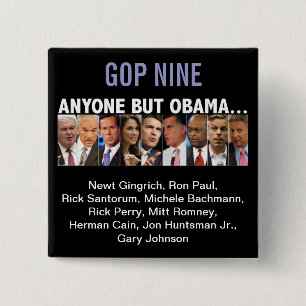 Republikaner-Vorwahlen GOP neun - 2012 Button