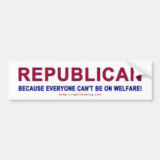 Republikaner, weil... autoaufkleber