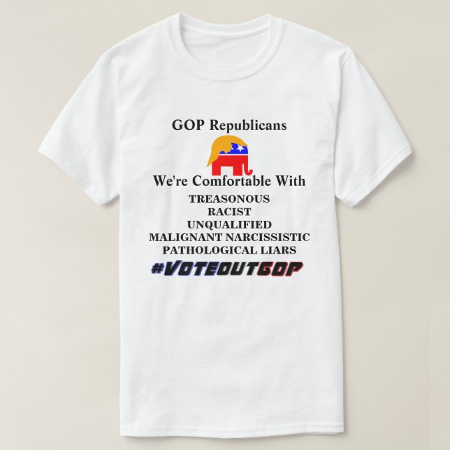 Republikaner Wir sind zufrieden mit........ T-S T-Shirt (Design vorne)