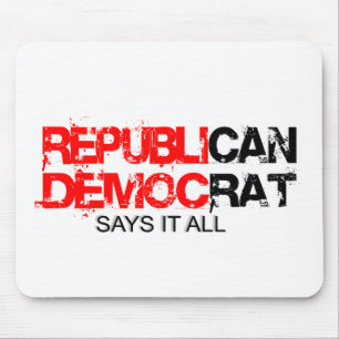 Republikanisch - Demokrat sagt es aller Mousepad