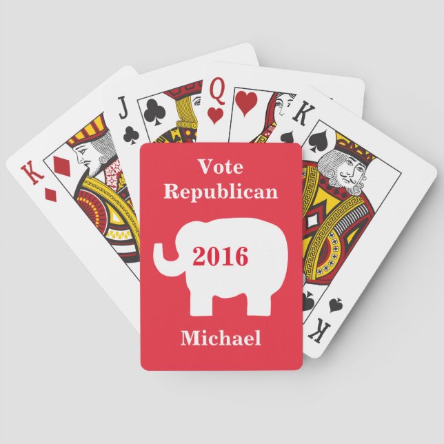Republikanisch wählen 2016 Personalisierter Poker Spielkarten (Rückseite)