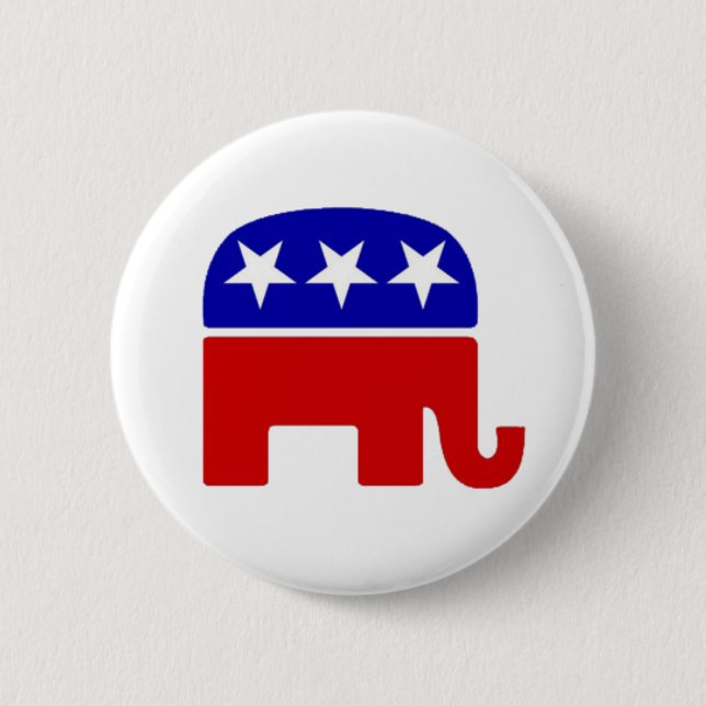Republikanische Elefant-Knöpfe Button (Vorderseite)