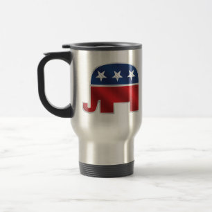 Republikanische Elefant-Reise-Tasse Reisebecher