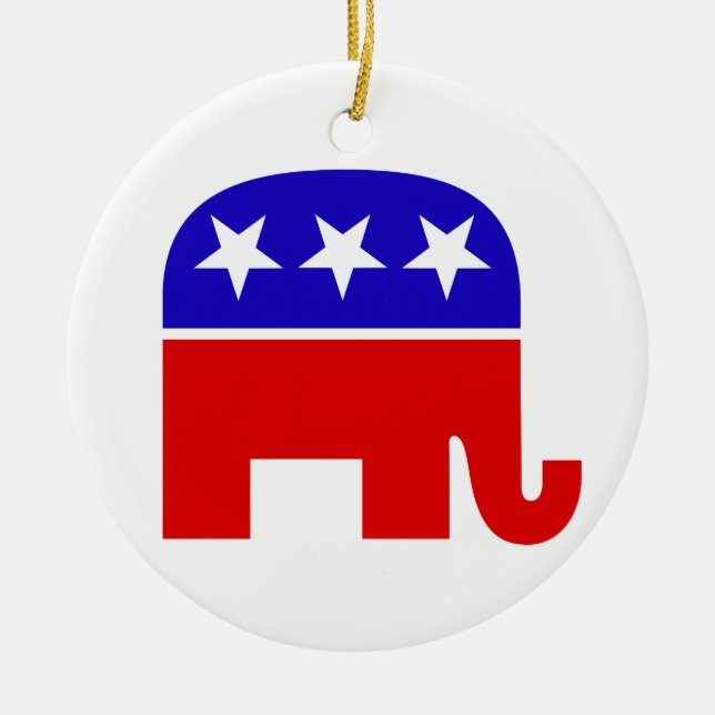 Republikanische Elefantenschmuck Keramikornament (Vorne)