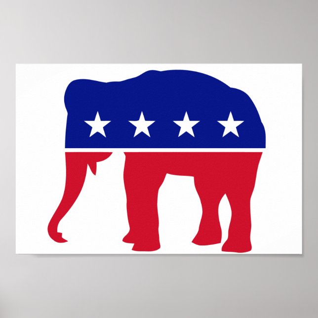 REPUBLIKANISCHE ELEPHANLOGOPOSTER POSTER (Vorne)
