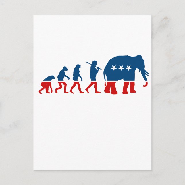 REPUBLIKANISCHE EVOLUTION POSTKARTE (Vorderseite)