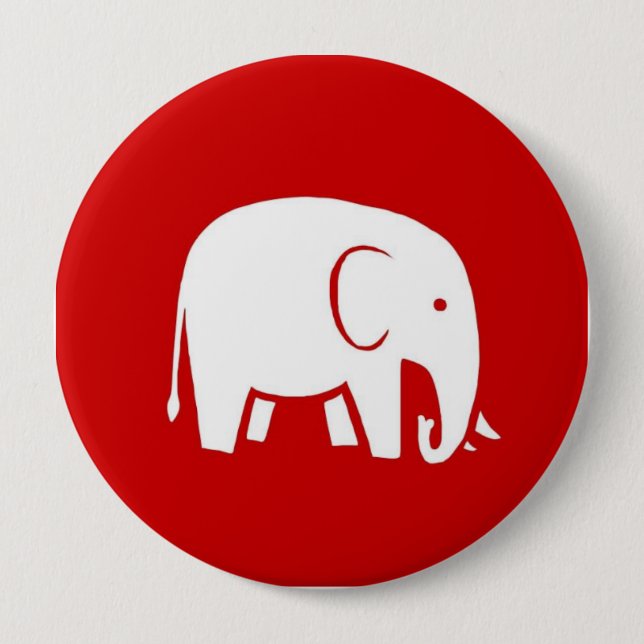 Republikanische Frauen für Hillary-Logo-Knopf Button (Vorderseite)