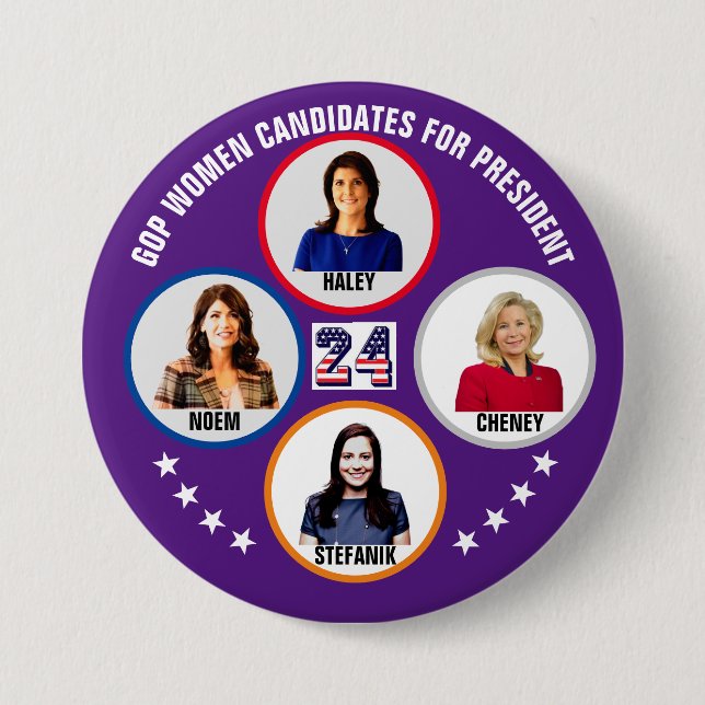 Republikanische Frauen für Präsident 2024 Button (Vorderseite)