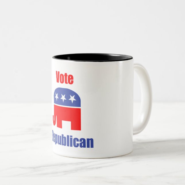 Republikanische Kaffee-Tasse Zweifarbige Tasse (VorderseiteRechts)