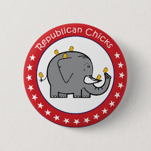Republikanische Küken Button