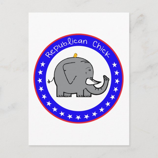 republikanische Küken Postkarte (Vorderseite)