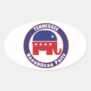 Republikanische Partei von Tennessee Ovaler Aufkleber