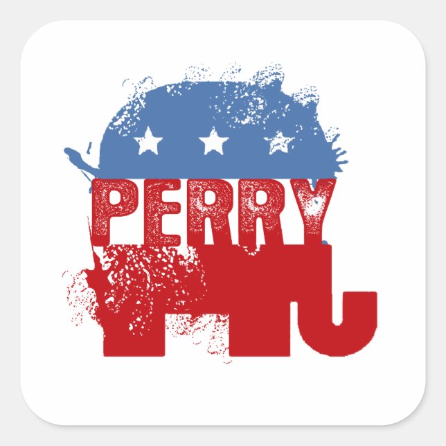 REPUBLIKANISCHE PERRY QUADRATISCHER AUFKLEBER (Vorderseite)