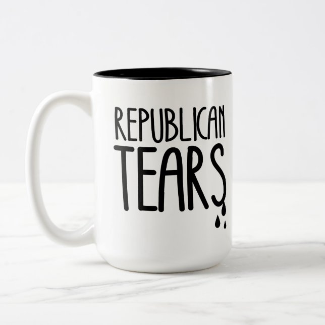 Republikanische Tränen Zweifarbige Tasse (Links)