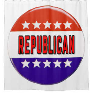 Republikanischer Button Duschvorhang