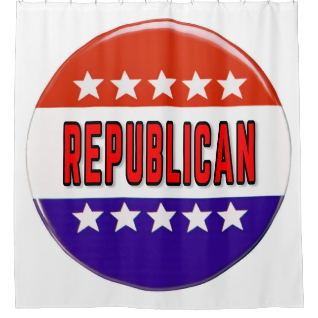 Republikanischer Button Duschvorhang (Vorderseite)
